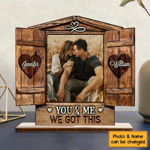 Couples Custom Photo Home Is Where The Heart Is Wood Plaque