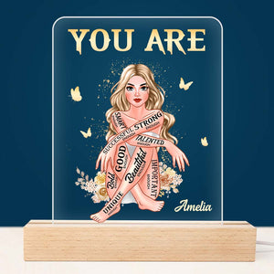Personalized Gift For Daughter You Are Enough Plaque LED Lamp Night Light