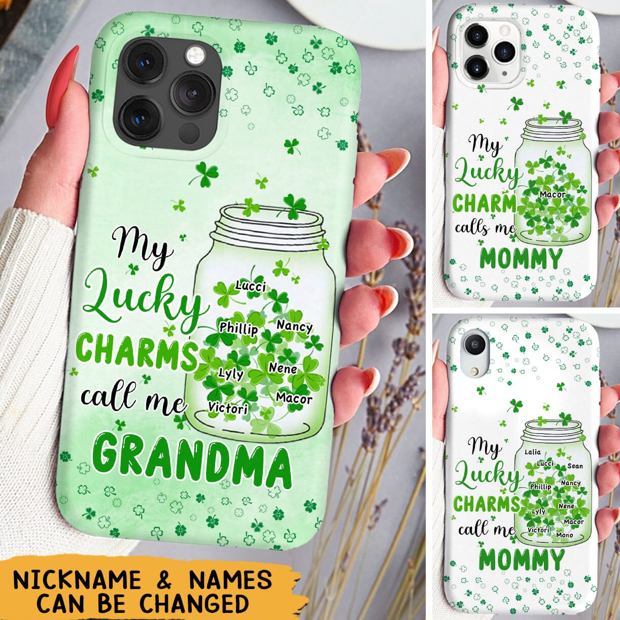 My lucky charms call me Grandma St Patrick's Day Personalized Phone case