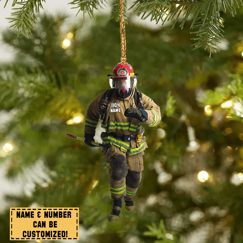 Personalized Firefighter Christmas Ornament 07