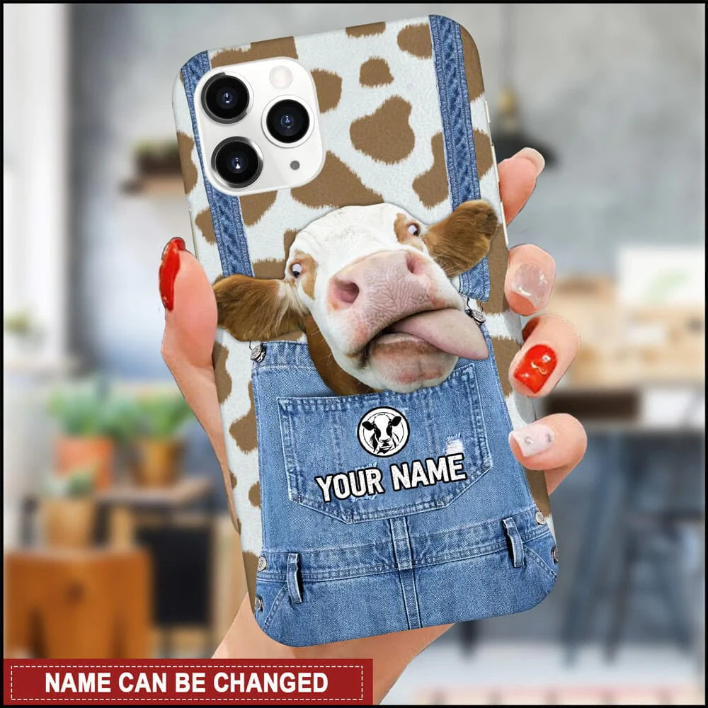 Love Funny Cow Breeds Custom Name Phone Case