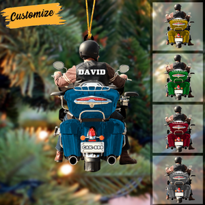 Personalized Motorcycle Acrylic Ornament,Christmas Gift For Biker