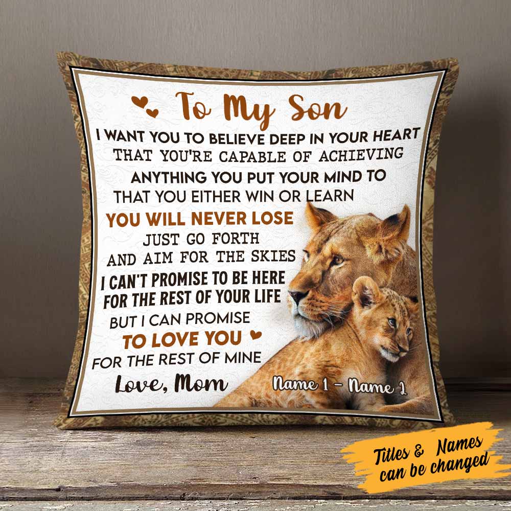 Personalized  My Son Grandson Lion Pillowcase