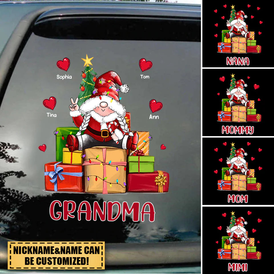 doll Grandma Christmas Personalized Family Decal