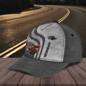 Motorcycle Grey Personalized Cap