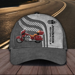 Motorcycle Grey Personalized Cap