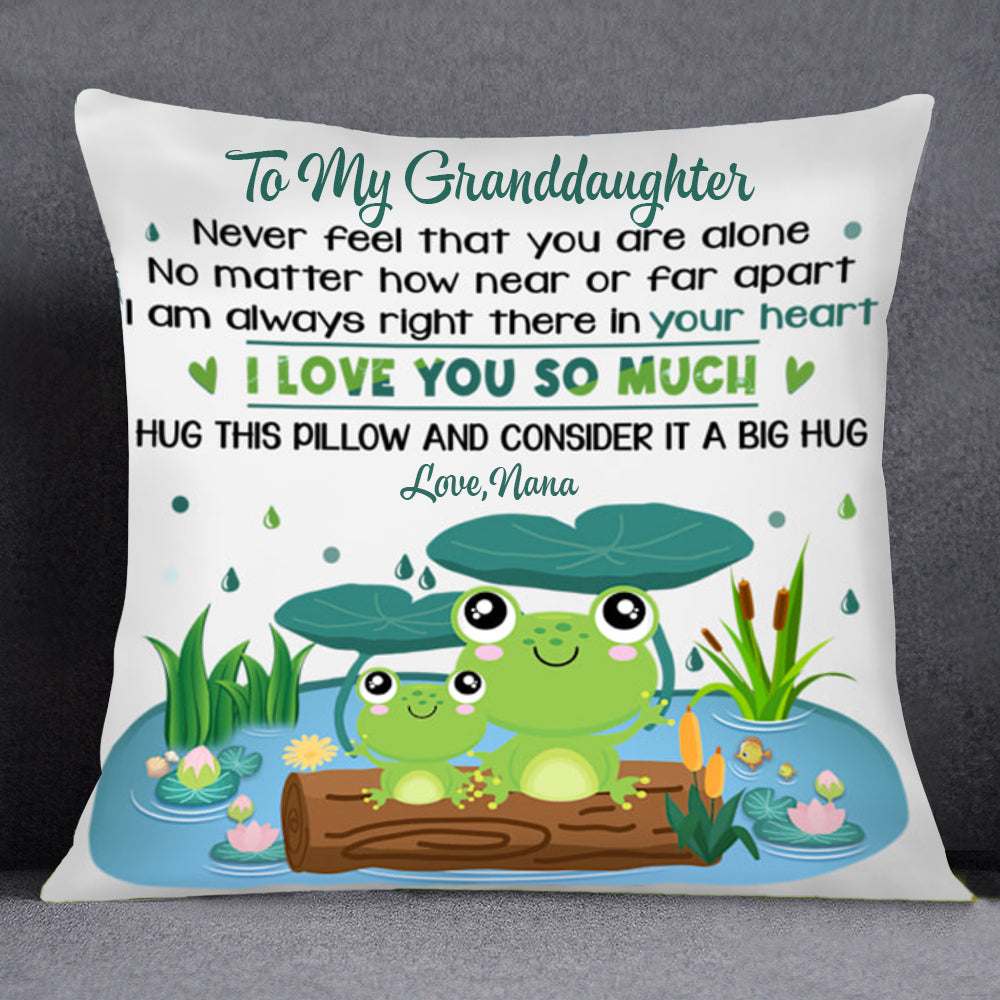 Personalized Grandson I Love You So Much Frog Pillow
