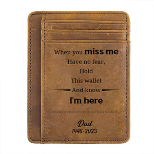 Personalized Cow Leather Card Wallet - Gift for Family