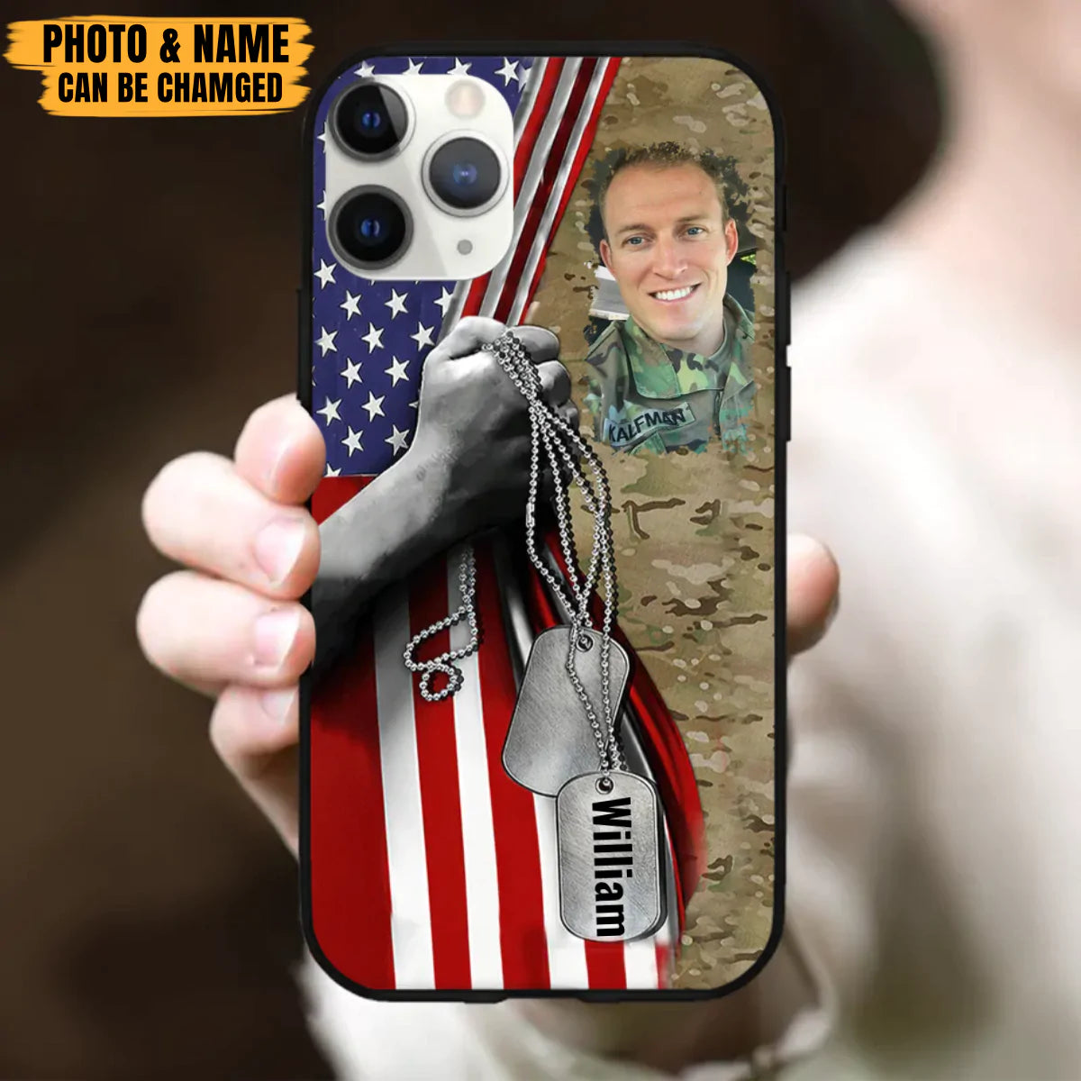 Veteran Upload Image Personalized Phone Case