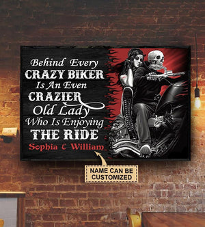 Personalized Motorcycling Crazy Biker Poster