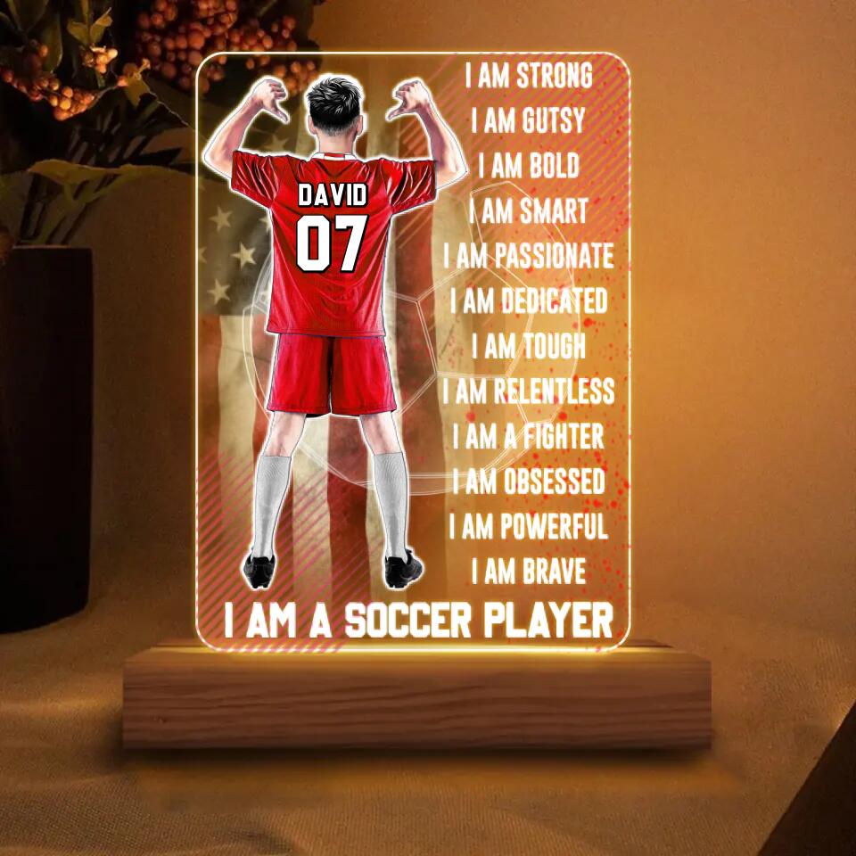Personalized Soccer 3D Night Light - Gifts For Soccer Players