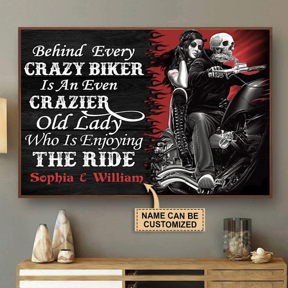 Personalized Motorcycling Crazy Biker Poster
