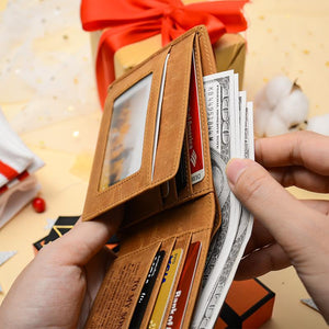 Personalized Engraved Leather Wallet - Gift for Family