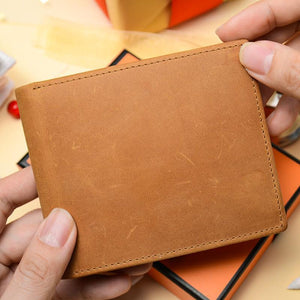 Personalized Engraved Leather Wallet - Gift for Family