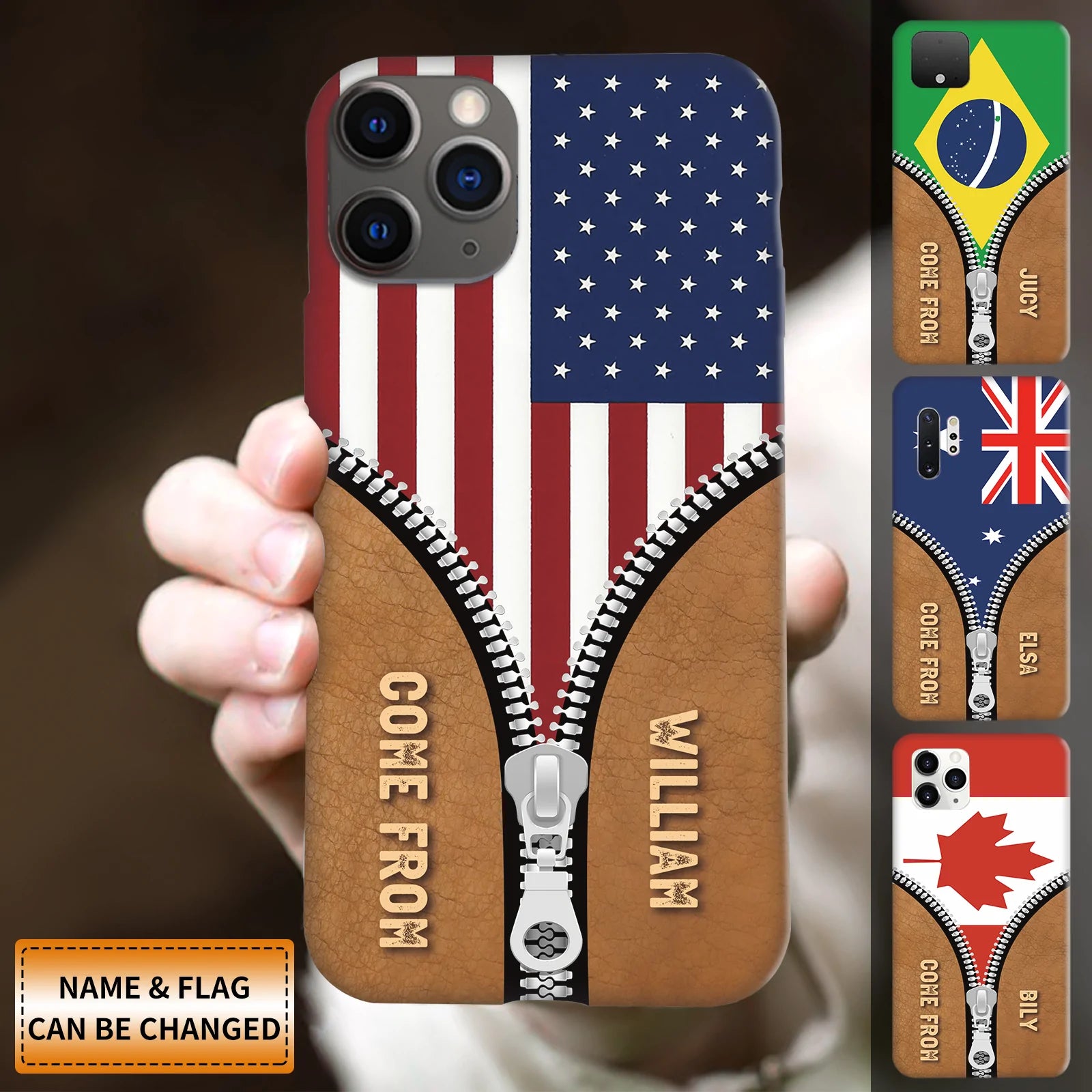 Country Flag Come From Personalized Glass Phone Case
