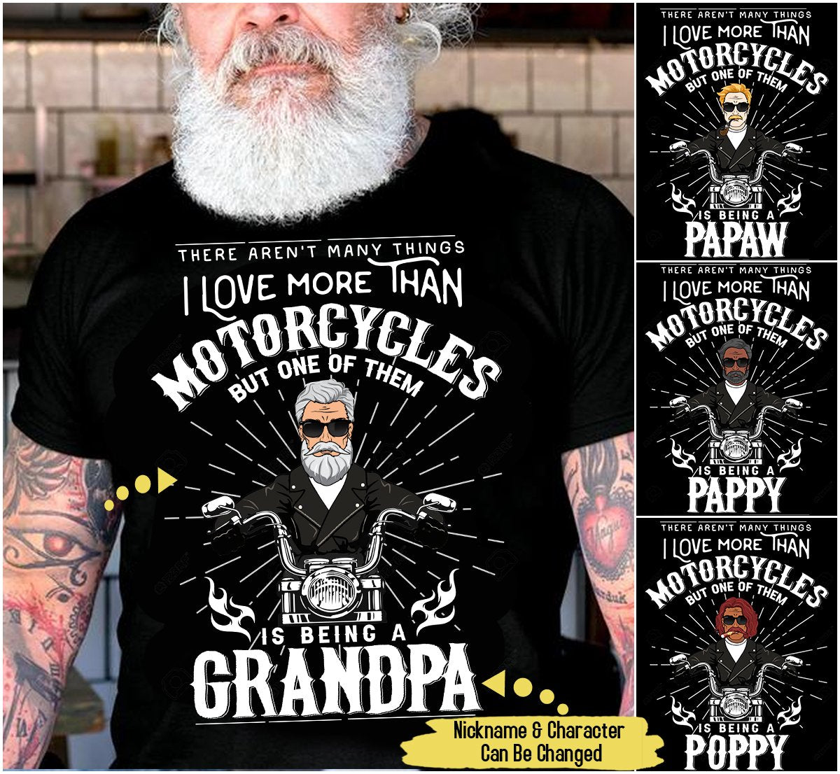 Custom Shirt Gift For Dad - There Aren't Many Things I Love More Than Motorcycles Biker Shirt