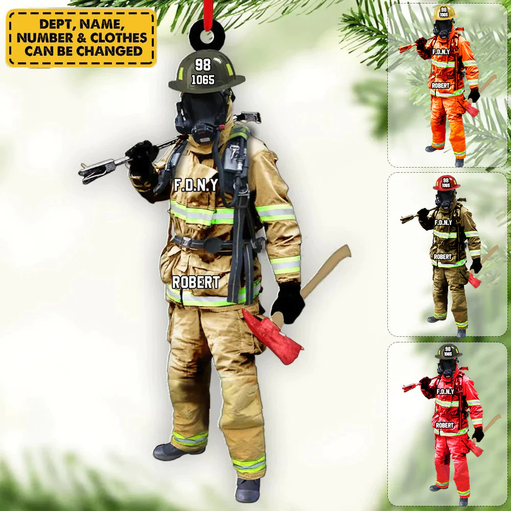 Firefighter On Duty - Personalized Ornament For Firefighter Gift For Fireman