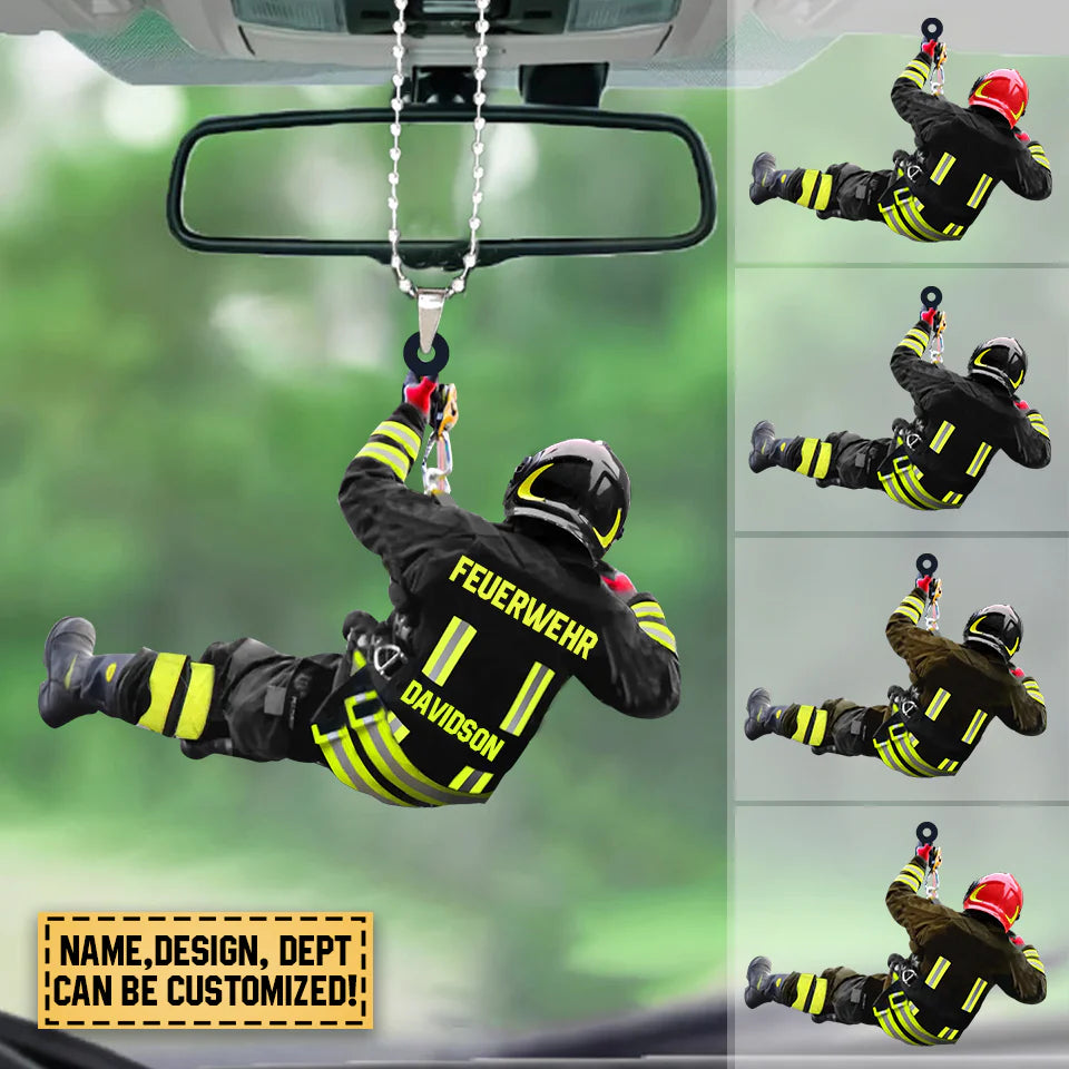 PERSONALIZED FIREFIGHTER Car ORNAMENT 07