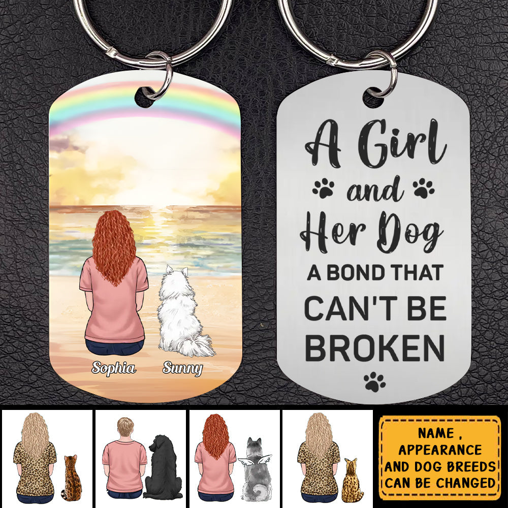 My Heart Will Always Wear The Pawprints Left By You - Memorial Personalized Custom Keychain - Sympathy Gift For Pet Owners, Pet Lovers