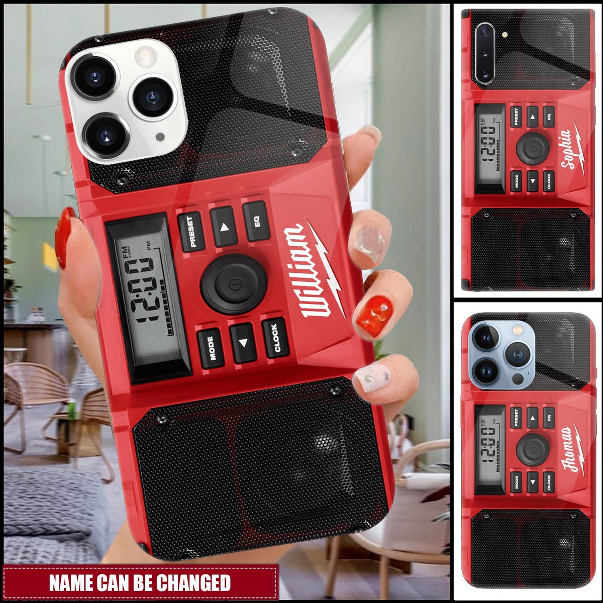 Personalized Power Tools Glass Phone Case