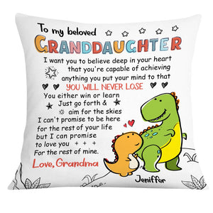 Personalized Granddaughter Love Drawing Pillow