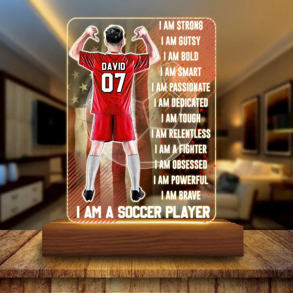 Personalized Soccer 3D Night Light - Gifts For Soccer Players