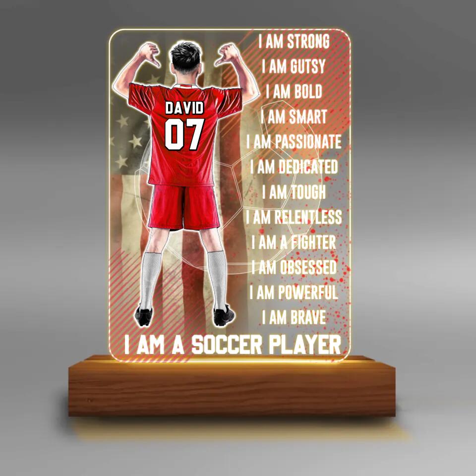 Personalized Soccer 3D Night Light - Gifts For Soccer Players