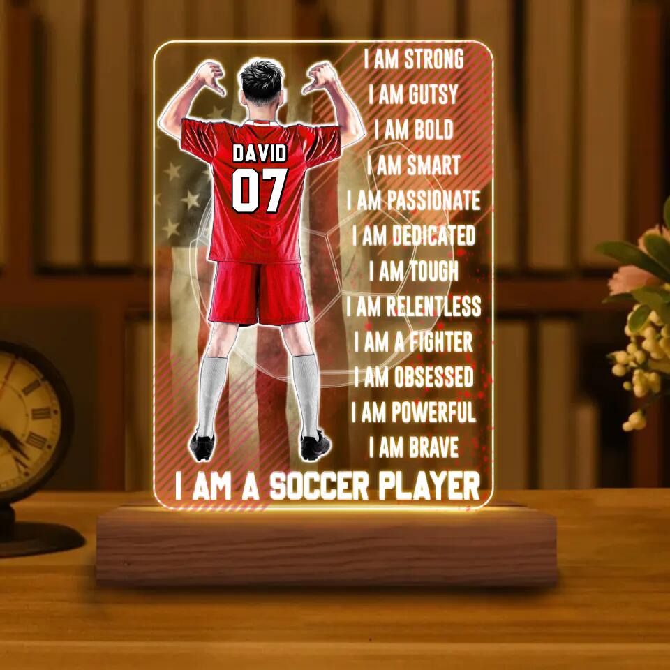 Personalized Soccer 3D Night Light - Gifts For Soccer Players