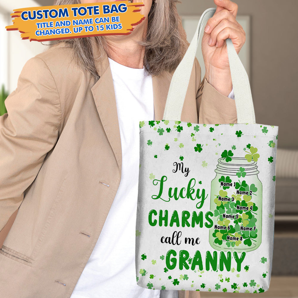 Personalized Mom Grandma Patrick's Day Blessings Tote Bag , Gift For Irish Mom