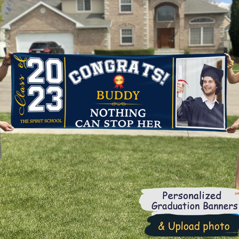 Personalized Congrats Class of 2023 Banner With Custom Image